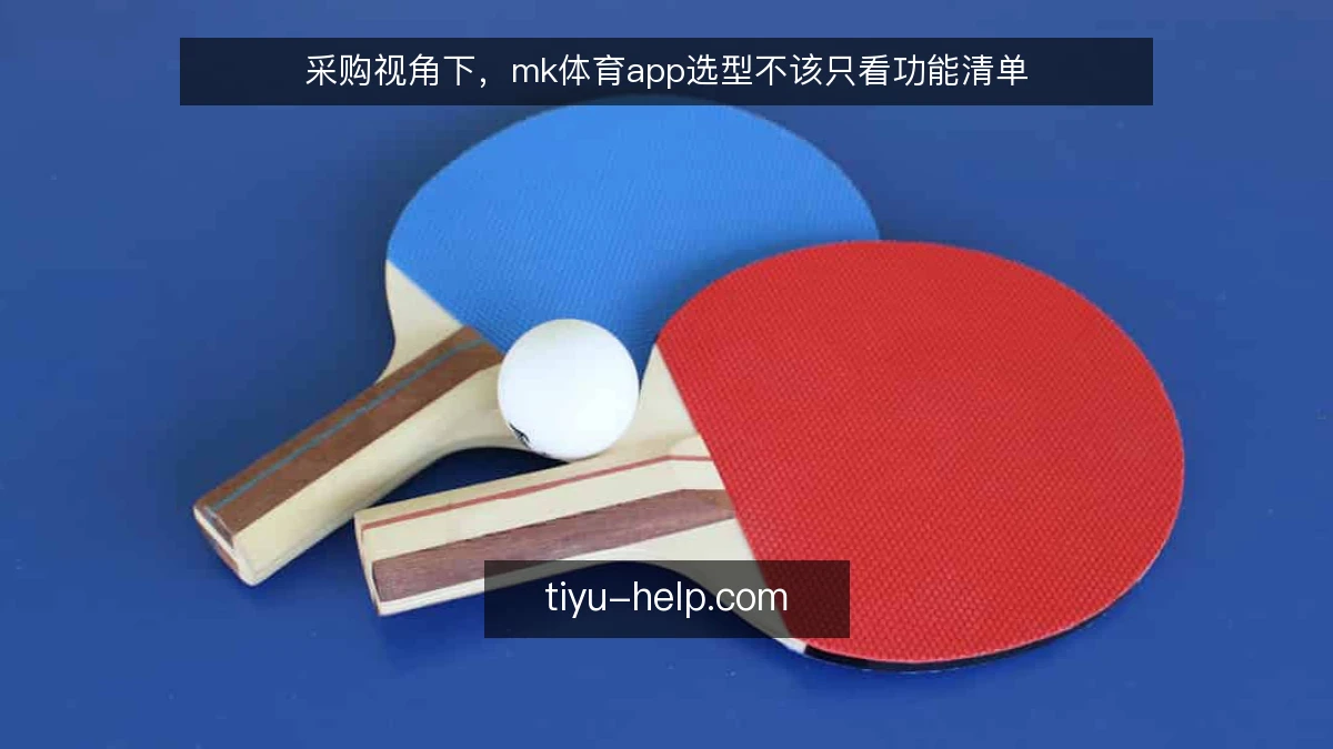 采购视角下,mk体育app选型不该只看功能清单